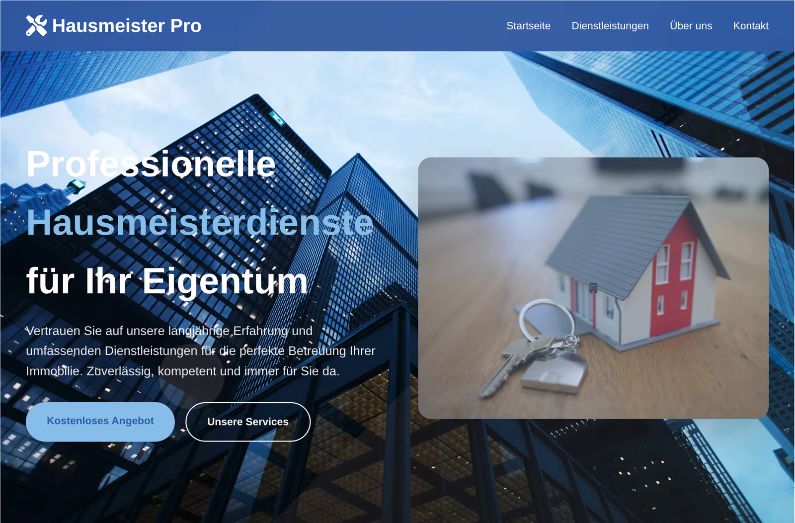 HAUSMEISTER PRO – Template Vorschau für Hausmeisterservice